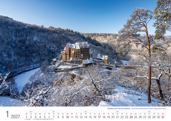 Produktbild: Die Mosel von Trier bis Koblenz 2026 Bildkalender A3 Spiralbindung