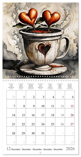 Produktbild: Enchanting mugs (Wall Calendar 2026 12 &times; 12 Inch) CALVENDO 12 Month Wall Calendar