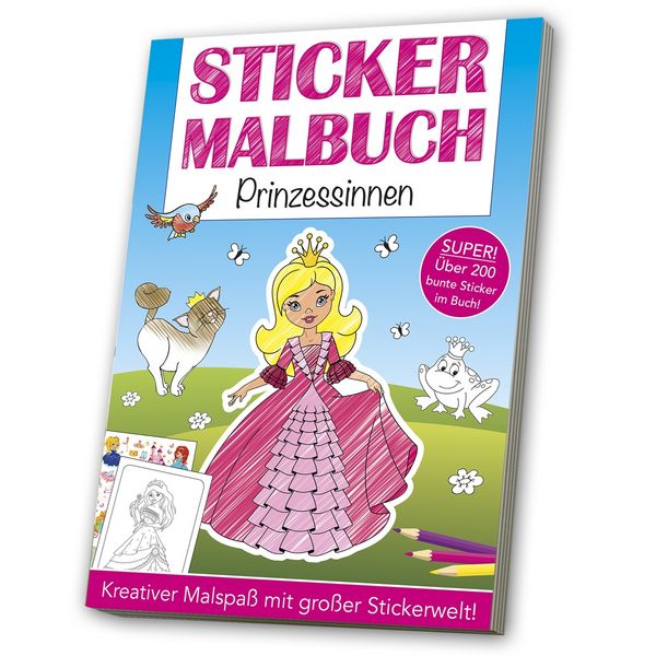 Produktbild: Sticker/Malbuch Prinzessinnen DIN A4