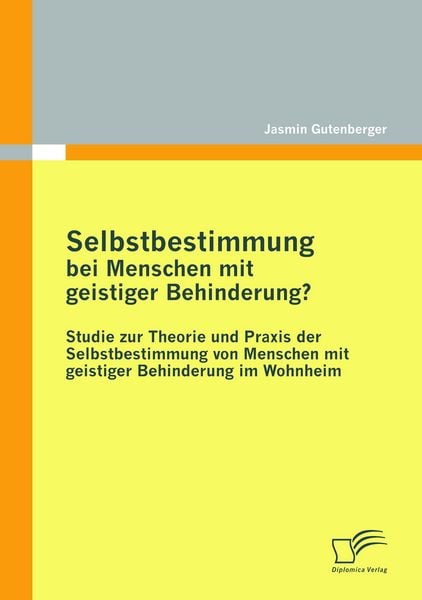 Produktbild: Selbstbestimmung bei Menschen mit geistiger Behinderung?