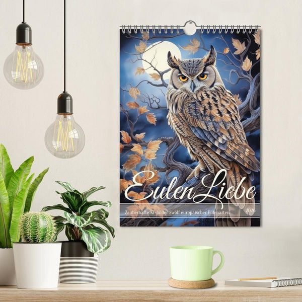 Produktbild: Eulenliebe (Wandkalender 2026 DIN A4 hoch), CALVENDO Monatskalender