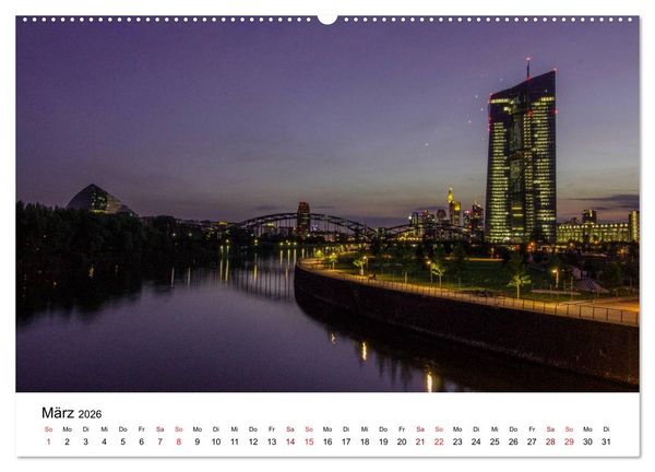 Produktbild: Frankfurt am Main bei Tag und Nacht (Wandkalender 2026 DIN A2 quer), CALVENDO Monatskalender