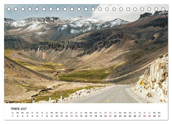 Produktbild: P&eacute;rou Les couleurs de la nature (Calendrier de bureau 2027 DIN A5 vertical), CALVENDO calendrier mensuel