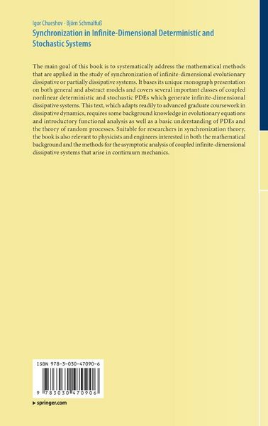 Produktbild: Synchronization in Infinite-Dimensional Deterministic and Stochastic Systems