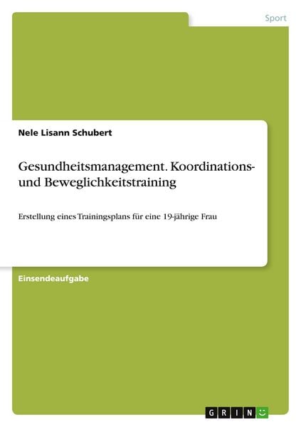 Produktbild: Gesundheitsmanagement. Koordinations- und Beweglichkeitstraining
