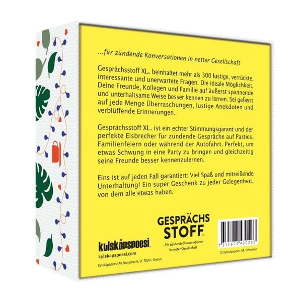 Produktbild: Pegasus KYL43022 - Gespr&auml;chsstoff XL - f&uuml;r z&uuml;ndende Konversationen in netter Gesellschaft, Partyspiel, Spiel