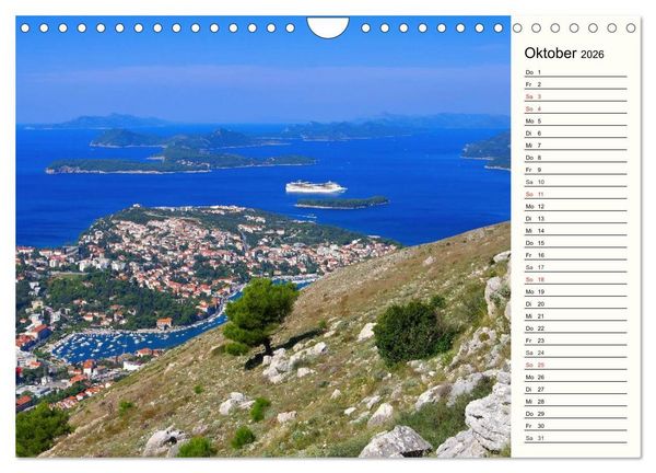 Produktbild: Dubrovnik - Perle der Adria (Wandkalender 2026 DIN A4 quer), CALVENDO Monatskalender
