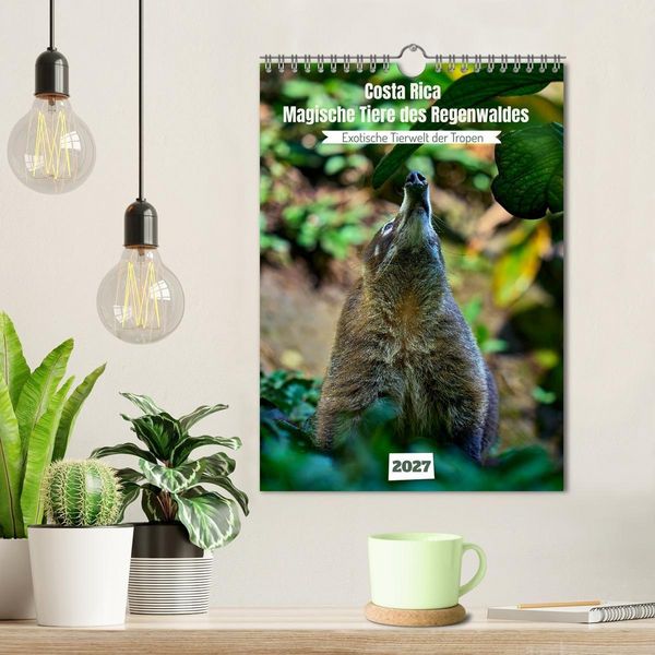 Produktbild: Costa Rica - Magische Tiere des Regenwaldes (Wandkalender 2027 DIN A4 hoch), CALVENDO Monatskalender