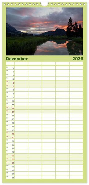 Produktbild: Familienplaner 2026 - Kaiserwinkl - Sommerbilder aus Tirol mit 5 Spalten (Wandkalender, 21 x 45 cm) CALVENDO