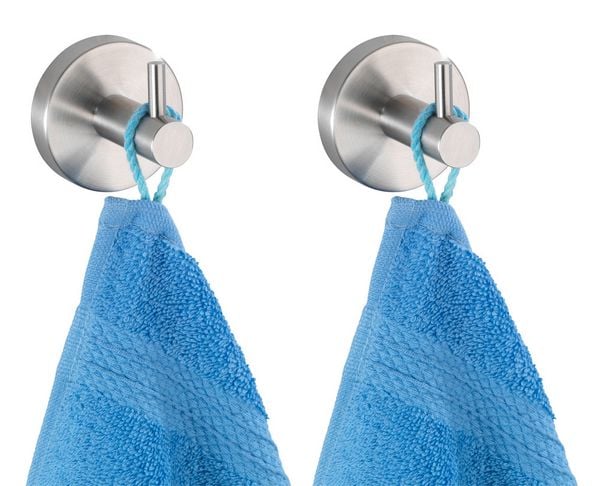 Produktbild: Wandhaken Uno Mod. Bosio Edelstahl matt 2er Set, rostfrei
