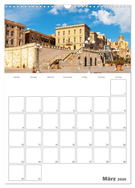 Produktbild: Cagliari - Urlaubsplaner (Wandkalender 2026 DIN A3 hoch), CALVENDO Monatskalender