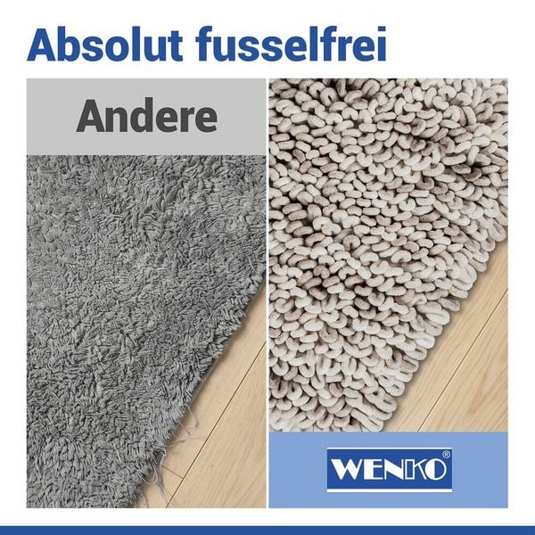 Produktbild: Badteppich Mod. Lerici Wei&szlig;-Grau, 60 x 90 cm, rutschfest und schnelltrocknend