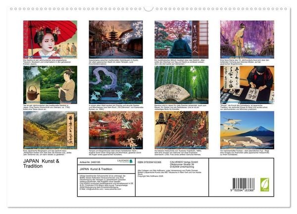 Produktbild: JAPAN Kunst & Tradition (hochwertiger Premium Wandkalender 2027 DIN A2 quer), Kunstdruck in Hochglanz