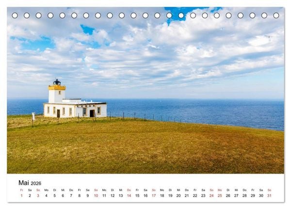 Produktbild: Schottlands Leuchtt&uuml;rme (Tischkalender 2026 DIN A5 quer), CALVENDO Monatskalender