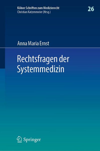 Produktbild: Rechtsfragen der Systemmedizin