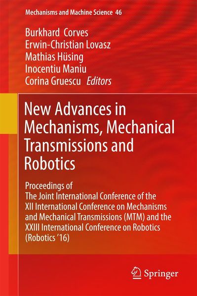 Produktbild: New Advances in Mechanisms, Mechanical Transmissions and Robotics