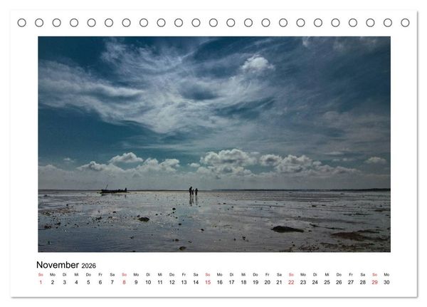 Produktbild: Sylt - Tage am Meer (Tischkalender 2026 DIN A5 quer), CALVENDO Monatskalender