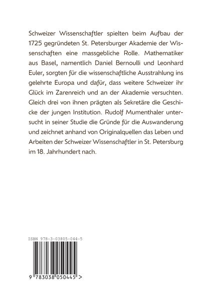 Produktbild: Schweizer Gelehrte an der St. Petersburger Akademie der Wissenschaften 1725-1825