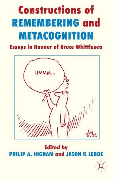 Produktbild: Constructions of Remembering and Metacognition