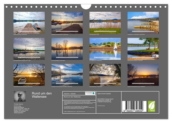 Produktbild: Rund um den Wallersee (Wandkalender 2026 DIN A4 quer), CALVENDO Monatskalender