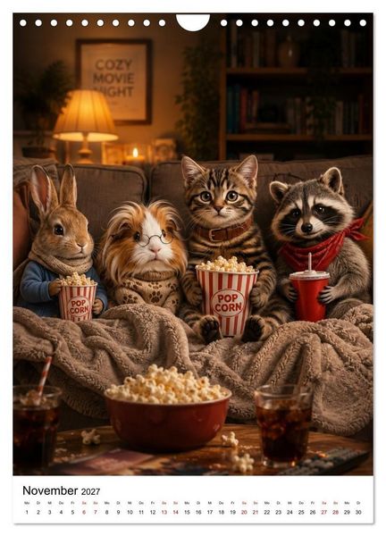 Produktbild: Cozy Friends - Kleine Kuschelhelden (Wandkalender 2027 DIN A4 hoch), CALVENDO Monatskalender