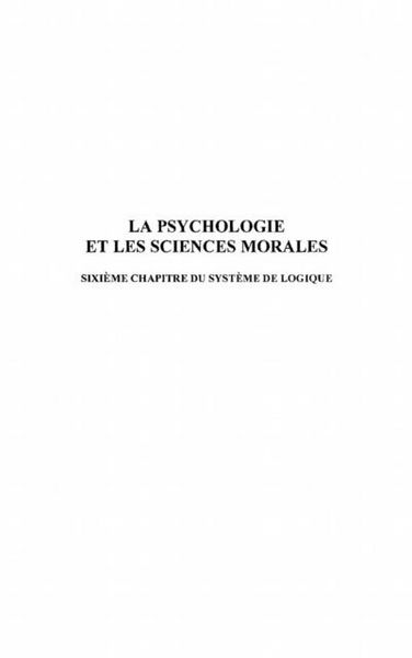 Produktbild: Psychologie et les sciences morales
