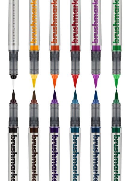 Produktbild: KARIN Marker Brushmarker PRO Basic Colours + blender, 12 Farben
