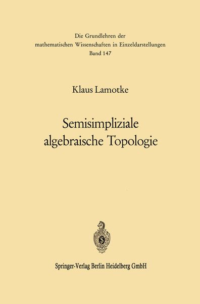 Produktbild: Semisimpliziale algebraische Topologie
