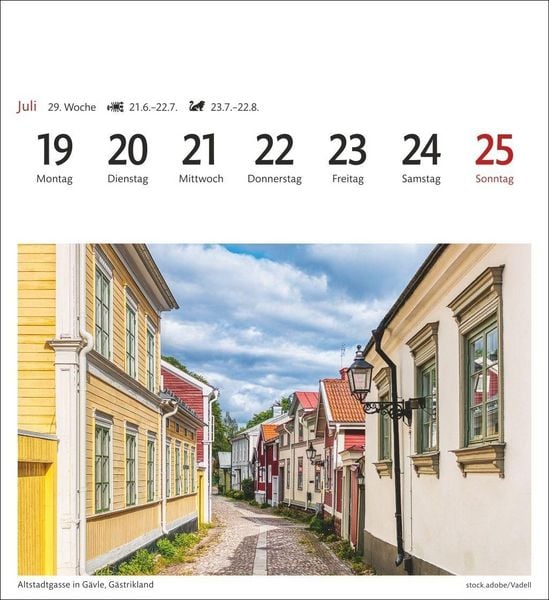 Produktbild: Schweden Sehnsuchtskalender 2027 - Wochenkalender mit 53 Postkarten