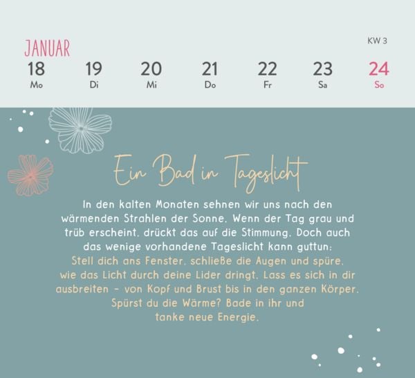 Produktbild: Mini-Wochenkalender 2027: Einatmen. Ausatmen. Sein.
