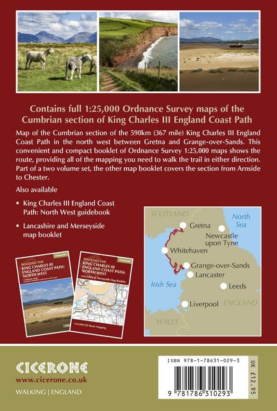 Produktbild: Walking the King Charles III England Coast Path: North West - Cumbria Map Booklet