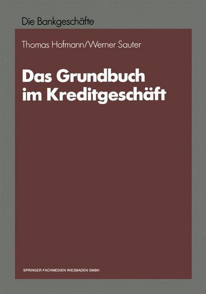 Produktbild: Das Grundbuch im Kreditgesch&auml;ft