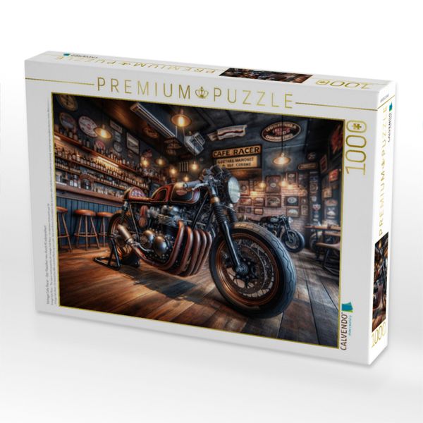 Produktbild: CALVENDO Puzzle Vintage Cafe Racer - Der Klassiker neu durch KI interpretiert | 1000 Teile Lege-Gr&ouml;&szlig;e 64x48cm Foto-Puzzle f&uuml;r gl&uuml;ckliche Stunden