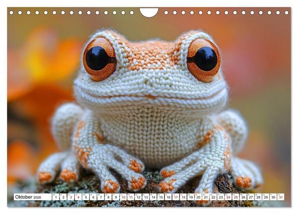 Produktbild: Strick-Safari - Gestrickte Tiere zum Verlieben (Wandkalender 2026 DIN A4 quer), CALVENDO Monatskalender