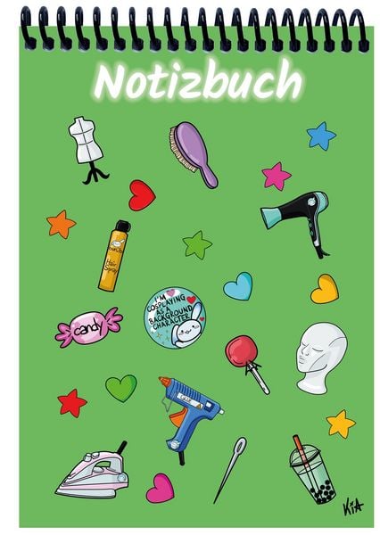 Produktbild: A 5 Notizblock Manga Items, gr&uuml;n, blanko