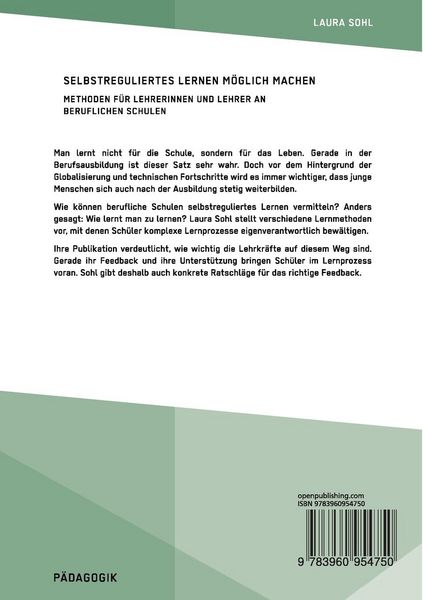 Produktbild: Selbstreguliertes Lernen m&ouml;glich machen. Methoden f&uuml;r Lehrerinnen und Lehrer an beruflichen Schulen