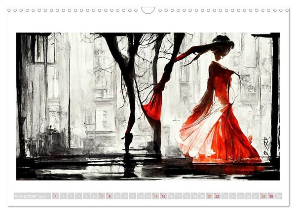 Produktbild: Romatic Ballerina (Wandkalender 2026 DIN A3 quer), CALVENDO Monatskalender