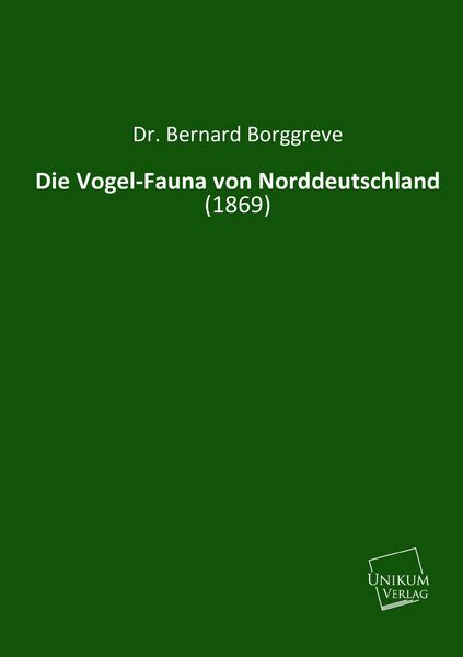 Produktbild: Borggreve, B: Vogel-Fauna von Norddeutschland