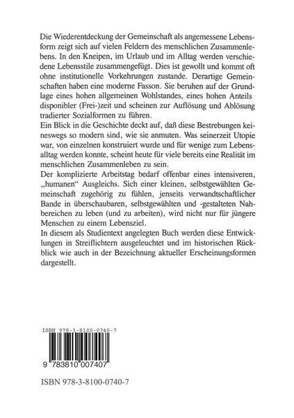 Produktbild: Gemeinschaftsformen in der modernen Stadt