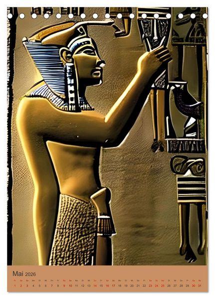 Produktbild: Altes &Auml;gypten - Computertr&auml;ume aus der KI (Tischkalender 2026 DIN A5 hoch), CALVENDO Monatskalender