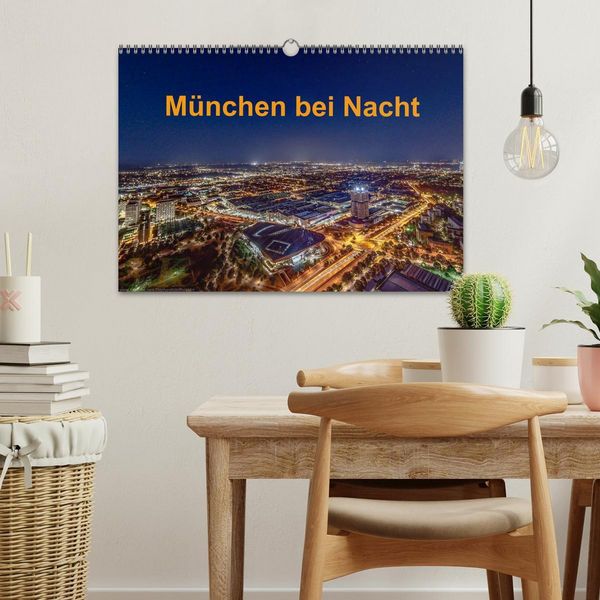 Produktbild: M&uuml;nchen bei Nacht (Wandkalender 2026 DIN A3 quer), CALVENDO Monatskalender