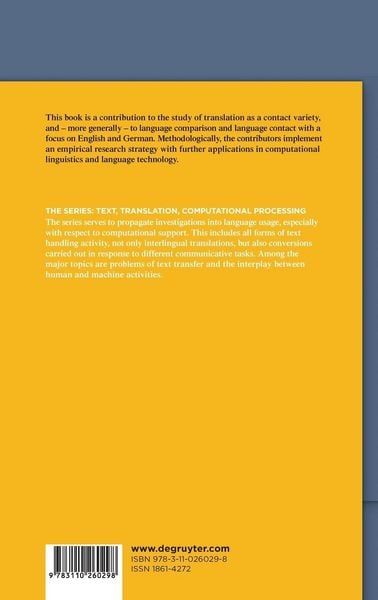 Produktbild: Cross-Linguistic Corpora for the Study of Translations