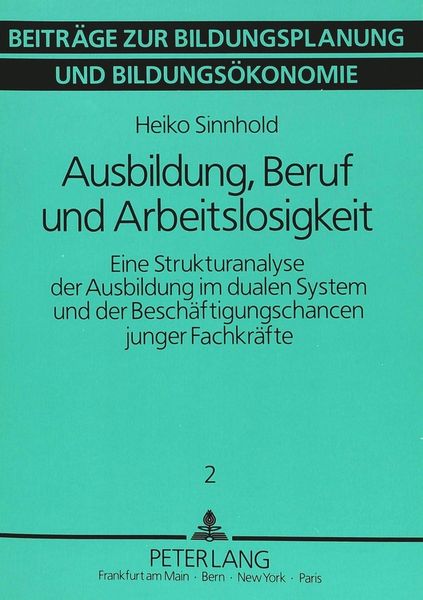 Produktbild: Ausbildung, Beruf und Arbeitslosigkeit