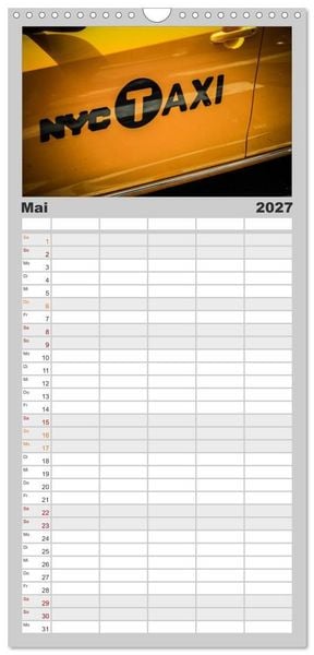 Produktbild: Familienplaner 2027 - New York Shoots mit 5 Spalten (Wandkalender, 21 x 45 cm) CALVENDO