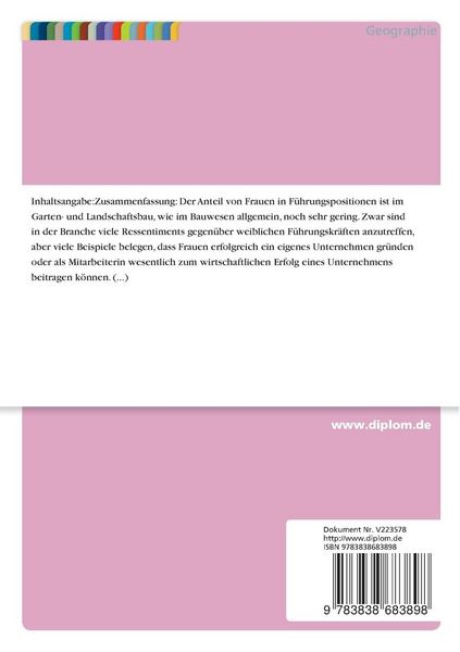 Produktbild: Erfolgsfaktoren weiblicher F&uuml;hrungskr&auml;fte im Garten- und Landschaftsbau
