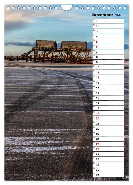 Produktbild: Westk&uuml;ste - Zwischen St. Peter Ording, B&uuml;sum und Elbe (Wandkalender 2026 DIN A4 hoch), CALVENDO Monatskalender