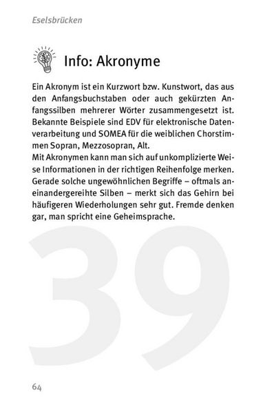 Die 50 besten Mnemo- und Merktechniken