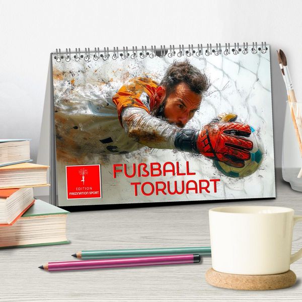 Produktbild: Fu&szlig;ball Torwart (Tischkalender 2026 DIN A5 quer), CALVENDO Monatskalender