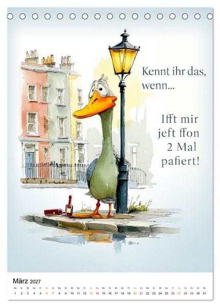 Produktbild: Bl&ouml;de Gans - Denkste! (Tischkalender 2027 DIN A5 hoch), CALVENDO Monatskalender