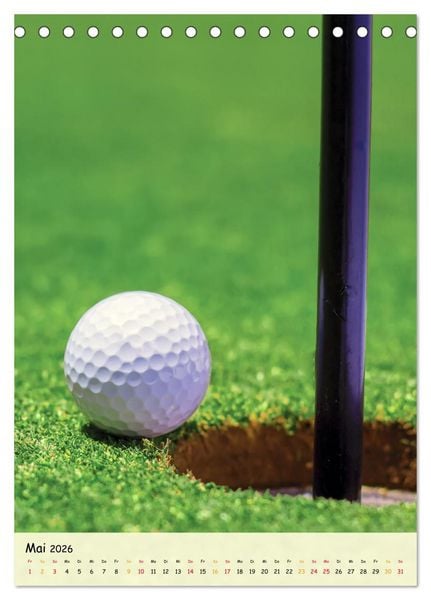 Produktbild: Golf Leidenschaft (Tischkalender 2026 DIN A5 hoch), CALVENDO Monatskalender